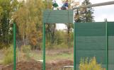 Шумозащитный забор высотой 6 метров монтаж